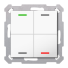 KNX 4tlačítko 55x55 mm, RGBW LED, bílé, Secure