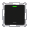 KNX 2tlačítko 55x55 mm, RGBW, měření teploty, černé, Secure