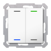 KNX 4tlačítko 55x55 mm, RGBW, měření teploty, bílé, Secure