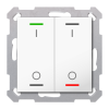 KNX 4tlačítko 55x55 mm, RGBW, měření teploty, potisk 0/1, bílé, Secure