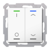 KNX 4tlačítko 55x55 mm, RGBW, měření teploty, potisk žal/0/1, bílé, Secure