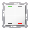 KNX 4tlačítko 55x55 mm, RGBW, měření teploty, bílé, Secure