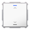 KNX 2tlačítko 63x63 mm, RGBW LED, potisk žaluzie, bílé, Secure