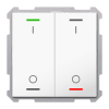 KNX 4tlačítko 63x63 mm, RGBW LED, potisk 0/1, bílé, Secure