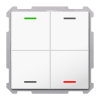 KNX 4tlačítko 63x63 mm, RGBW LED, bílé, Secure