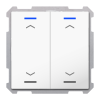 KNX 4tlačítko 63x63 mm, RGBW LED, teplota, potisk žaluzie, bílé, Secure
