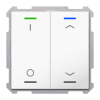 KNX 4tlačítko 63x63 mm, RGBW LED, teplota, potisk 0/1 a žaluzie, bílé, Secure