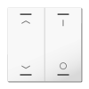 MDT hmatník pro KNX 2tlačítko 63x63 mm, potisk žaluzie a spínač, bílý