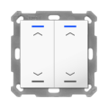 KNX 4tlačítko 55x55 mm, RGBW LED, potisk žaluzie, bílá