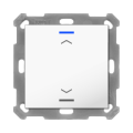 KNX 2tlačítko 55x55 mm, RGBW LED, potisk žaluzie, bílá, měření teploty
