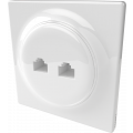 Walli Ethernet zásuvka, lesklá bílá