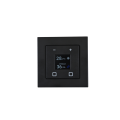 KNX termostat s displejem, 55x55 mm, čidlo teploty a vlhkosti, matná černá
