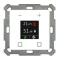 KNX termostat s displejem, 55x55 mm, čidlo teploty a vlhkosti, bílá