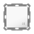 KNX čidlo teploty a vlhkosti, 55x55 mm, lesklá bílá