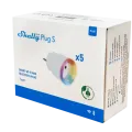 Balení 4+1 ks, Shelly Plus Plug S, zásuvka s měřením spotřeby, WiFi, bílá