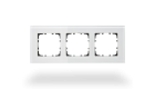 MDT skleněný rámeček 3násobný, 55x55 mm, bílý