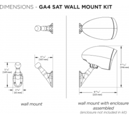 Montáž na zeď pro satelitní repro GA4