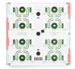 Vypínač řady FF, měření teploty, indikační LED bílá/červená, verze NF, bílá