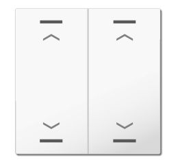 MDT hmatník pro KNX 2tlačítko 63, studiová lesklá bílá, žaluzie