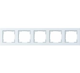 Rámeček 55x55 mm 5násobný, lesklá bílá
