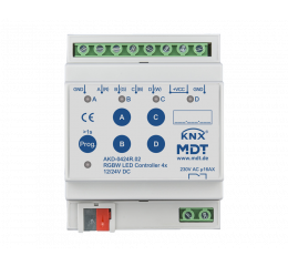 KNX LED stmívač 12/24V, 4 kanály, RGBW, 4M