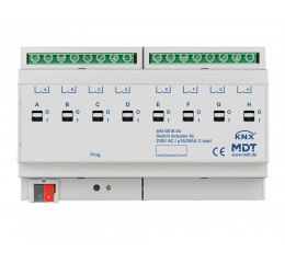 Spínací aktor AKI 8násobný, 8M, 16/20A, 230VAC, industrie, 200μF