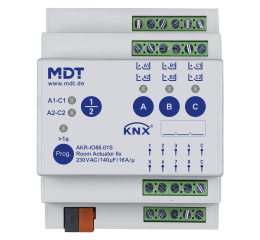 KNX kombinovaný aktor 6 výstupů, 8 vstupů, 4M