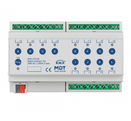 Spínací aktor AKS 12násobný, 8M, 10A, 230VAC, standard, 140μF