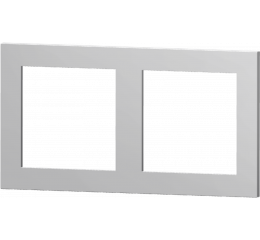 2násobná kovová deska, otvory 55x55 mm, provedení Carbon (GBU)