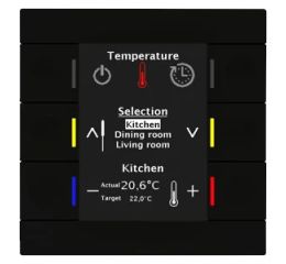 Ovládací panel Smart 86 s barevným displejem, plast, matná černá