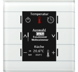 Skleněný ovládací panel Smart s barevným displejem, bílý