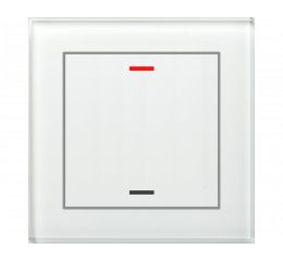 Skleněné KNX 2tlačítko, RGBW LED, bílá