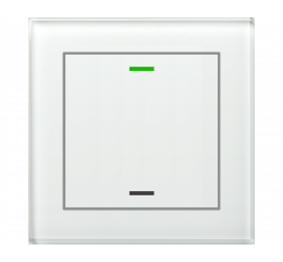 Skleněné KNX 2tlačítko, RGBW LED, bílá, měření teploty