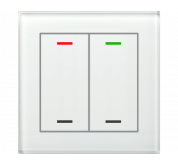 Skleněné KNX 4tlačítko, RGBW LED, bílá