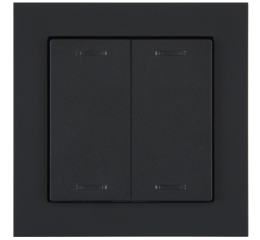 KNX 4tlačítko 55x55 mm, RGBW LED, matná černá