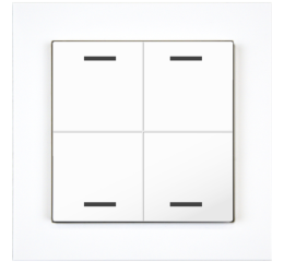 KNX 4tlačítko 55x55 mm, RGBW LED, bílá, měření teploty