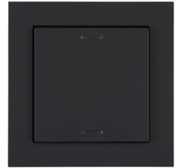 KNX 2tlačítko 55x55 mm, RGBW LED, matná černá