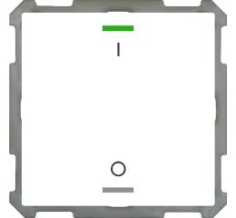 KNX 2tlačítko 63x63 mm, RGBW LED, potisk 0/1, bílá