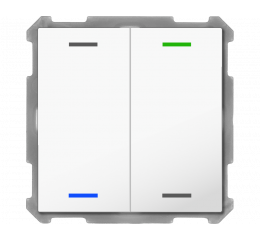KNX 4tlačítko 63x63 mm, RGBW LED, bílá