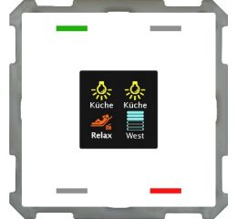 KNX 4tlačítko 63x63 mm s displejem, bílá