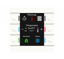 KNX ovladač Smart 86 s barevným displejem, plast, bílá