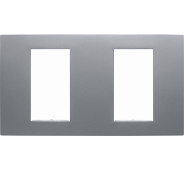 Dvojitý rámeček v designu Contemporary, matná stříbrná