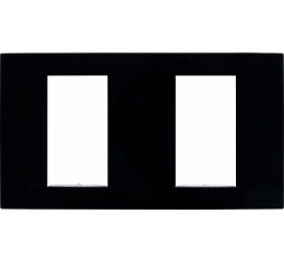 Dvojitý rámeček v designu Contemporary, lesklá černá