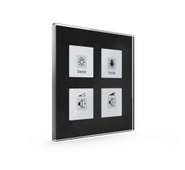 Skleněné KNX 4tlačítko, černá