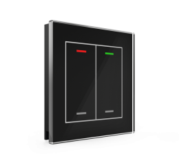 Skleněné KNX 4tlačítko, RGBW LED, černá