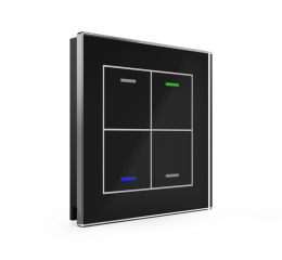 Skleněné KNX 4tlačítko, RGBW LED, černá