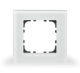 MDT skleněný rámeček 1násobný, 55x55 mm, bílý