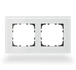 MDT skleněný rámeček 2násobný, 55x55 mm, bílý
