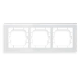 MDT skleněný rámeček 3násobný, 63x63 mm, bílý