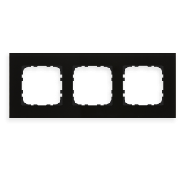 MDT skleněný rámeček 3násobný, 55x55 mm, černý
